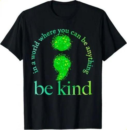 TshirttshirtUnisextal Health Awareness Be Kind 2026 Green Butterfl L
