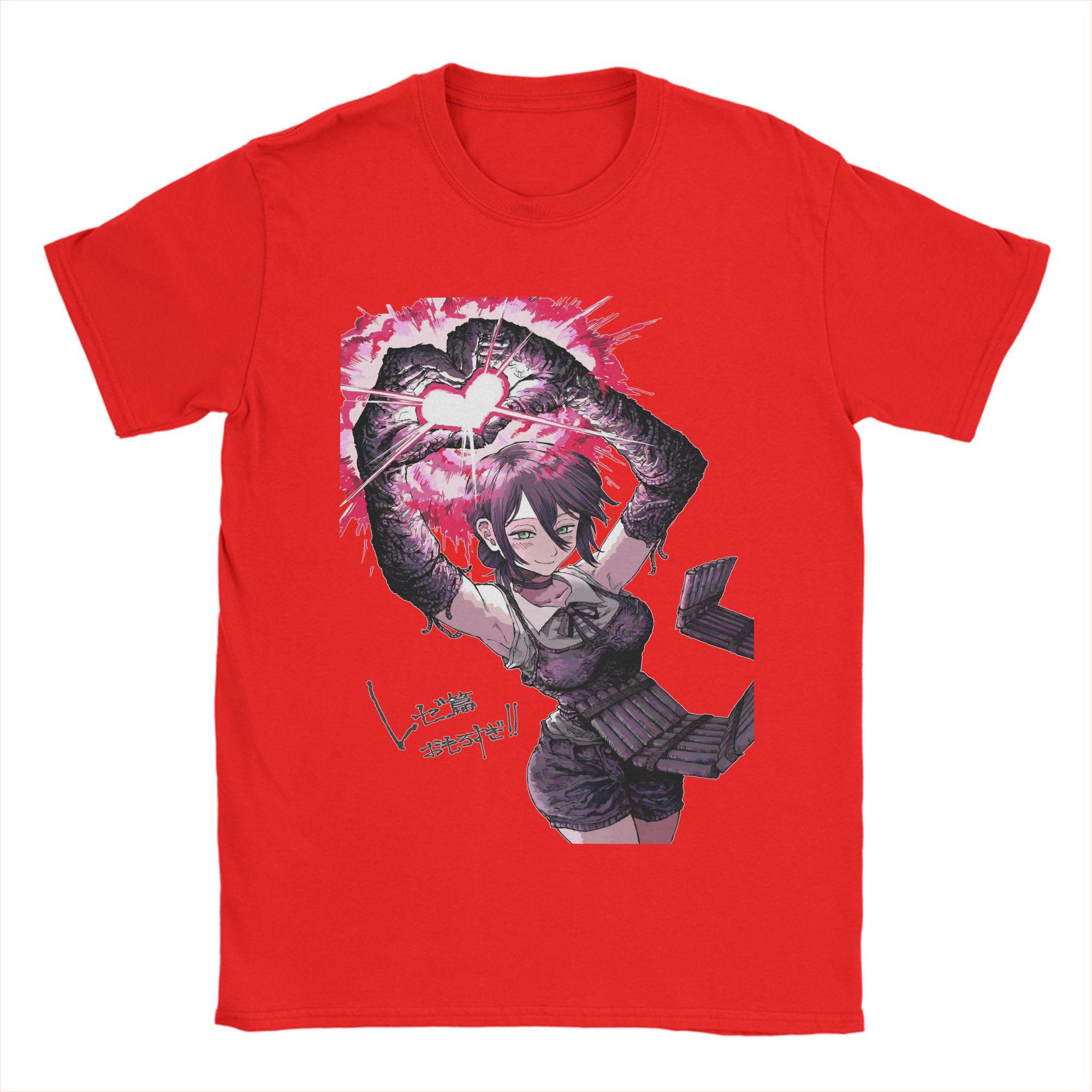 

Makima Reze Men T Shirt Fashion Tee Shirt Short Sleeve Crew Neck T-Shirts 100% Cotton New Arrival Clothing S