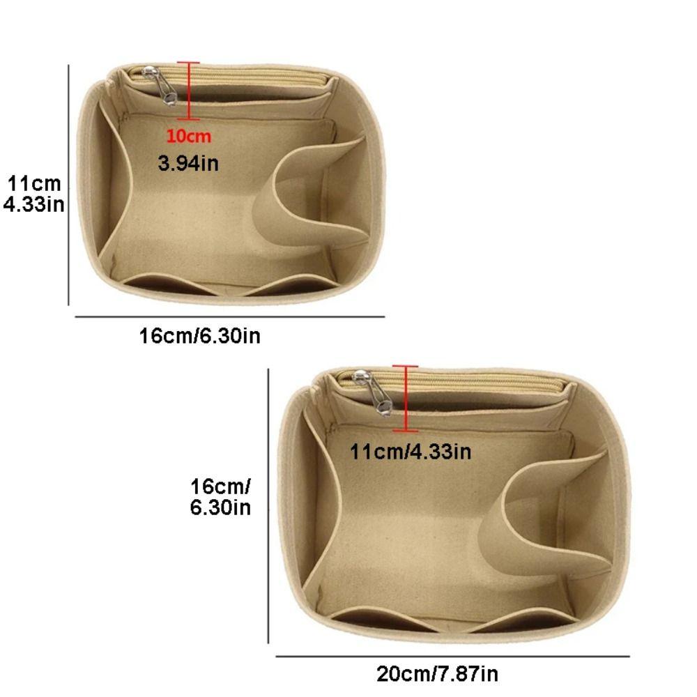 Tragbare Filz-Eimer-Tasche Einsatztasche Mehrere Taschen Mini-Taschen-Organizer Handtaschen-Einsatztasche für Rallye-Bewegungstasche/Picotin18/22