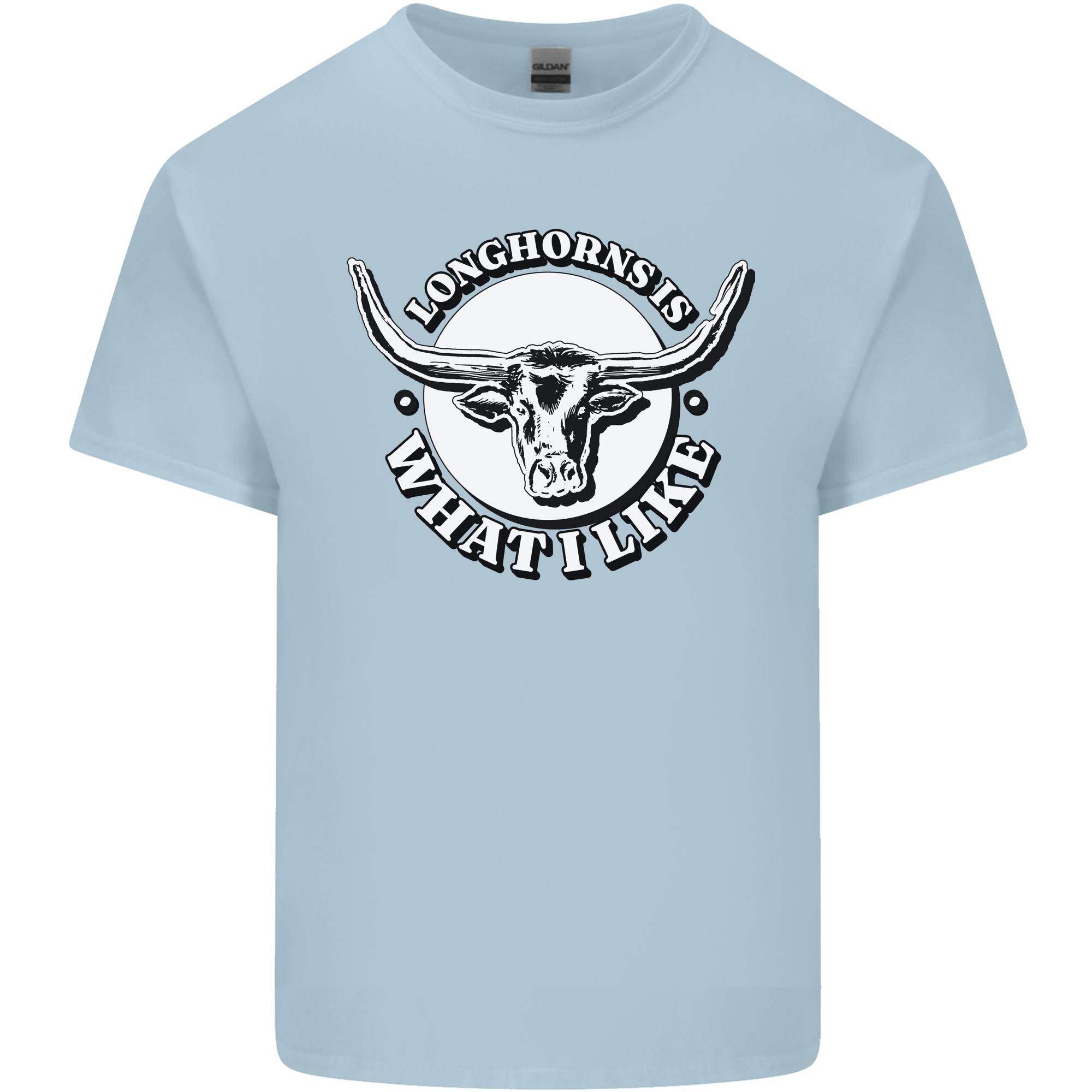 Longhorns is What I Like Cow Cattle Unisexs Light Cotton TShirt S