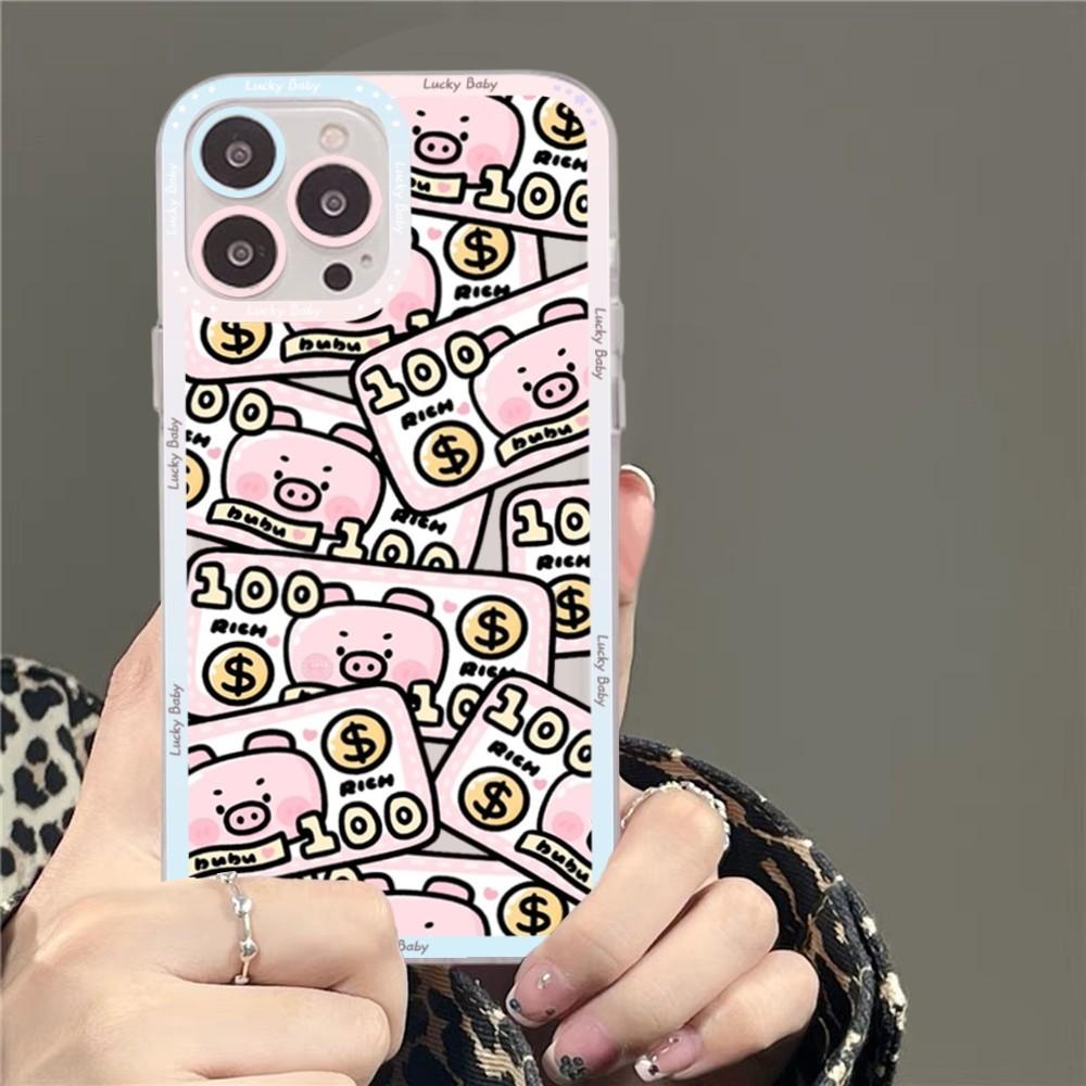 Cute Cartoon Pig Phone Case For Samsung S 20 S 21 S 22 S 23 Lite Plus Ultra Mobile Cover