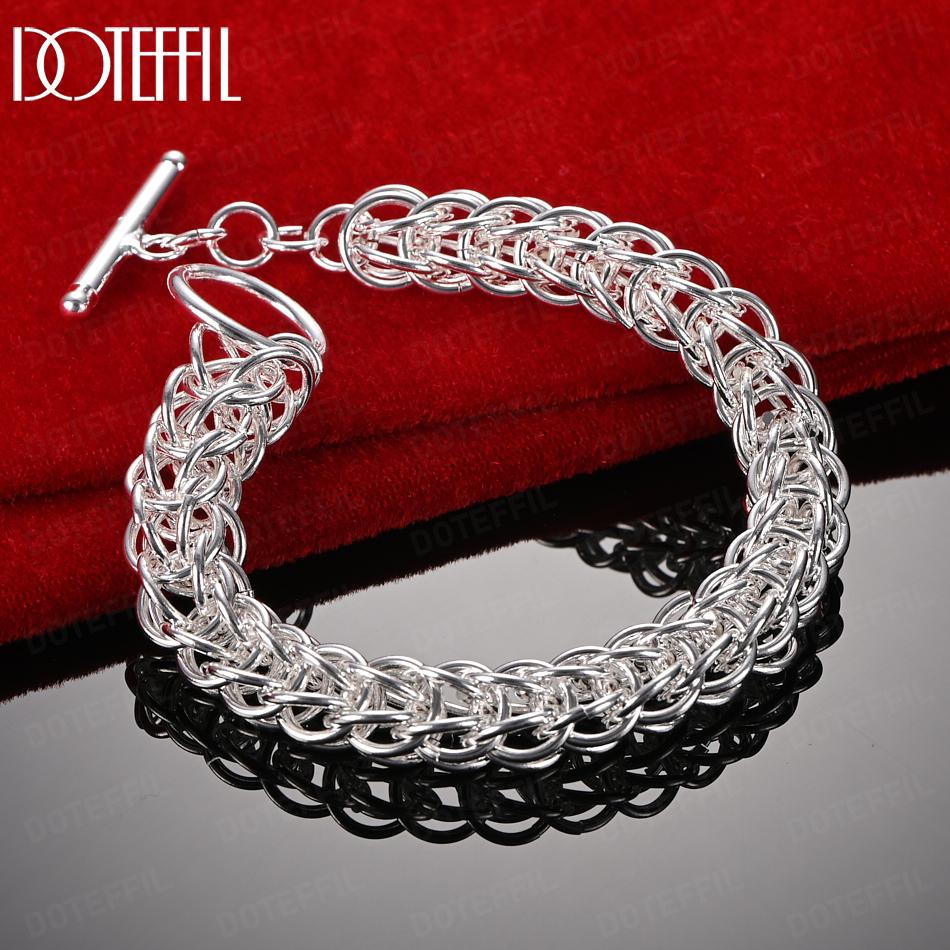 Pulsera de moda de plata de ley 925, joyería nupcial