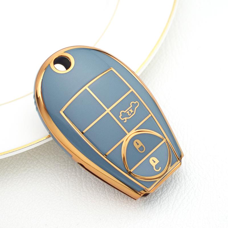 

Чехол-брелок с 3 кнопками, чехол-держатель для Chrysler 300 Dodge Grand Caravan Journey Magnum Ram Jeep Grand Cherokee серый