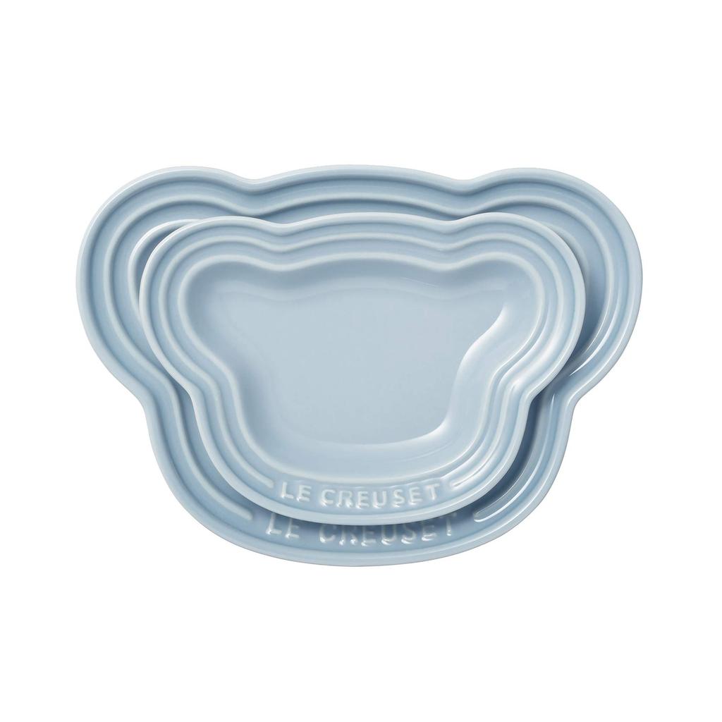 Le Creuset Baby Bear Plate Coastal Heat and Cold Microwave and Oven Perfect for Baby Baby First or As a Gift Japanese Set, Blue, Resistant, Safe,