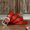 Koreanischer Modetrend Gürtel Herren und Damen Echtes Leder Oberste Schicht Rindsleder Schlichter Lässiger Vielseitiger Gürtel