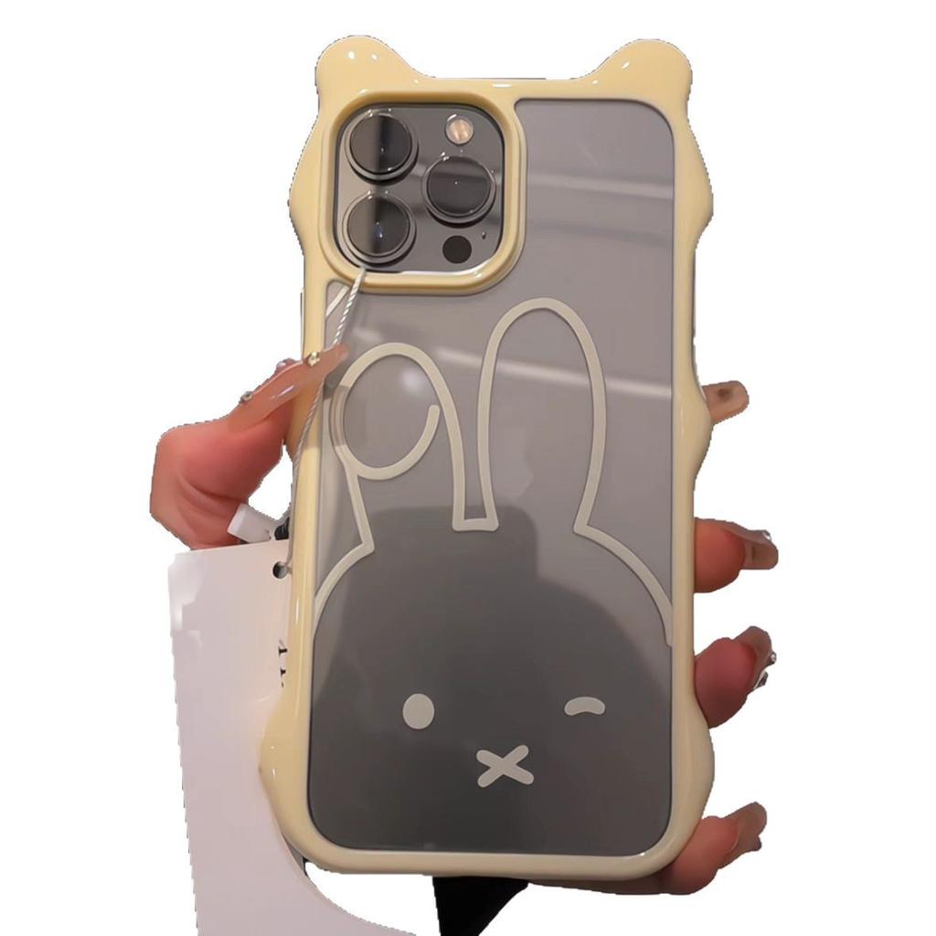Big Face Miffy Rabbit iPhone 15 Pro Max Cute Cat Ear Huawei Apple 14 Pro Max Phone Case New Model
