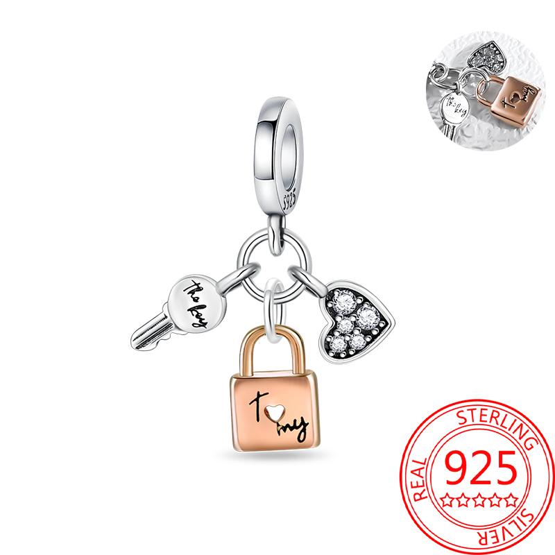 Koperen, echt roségouden, roze octopus, zomerschildpad, hartvormige hanger, geschikt voor originele armbanden, kettingen, armbanden voor meisjes