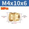50Pcs Double Twill Embedment Nuts Knurled Thread 3D Printer Accossory New Brass Insert Nut