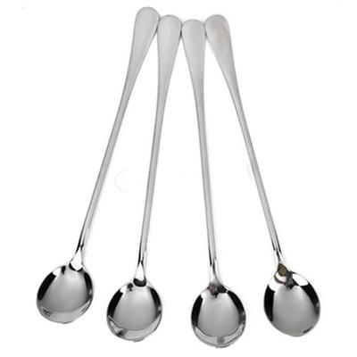 Küchenhelfer für Zuhause, 4 Stück, lang, rund, Edelstahl, für Kaffee, Honig, Eis