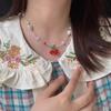 Cherry Necklace Pearl Love Beaded Summer Versatile Simple Necklace Clavicle Chain Love New Trendy Jewelry Accessories