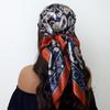 Fashion Square Silk Scarf Women Headband 90*90cm Print Neck Scarfs Office Hair Band Hand Kerchief Female Bandana Headwear