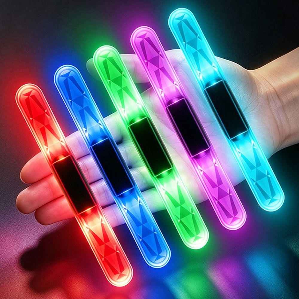 Colorful Dynamic Car Anti-collision Warning Light Waterproof Door Handle Protector Motorcycle Use