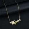 UAGE Vegetarian Symbol Letters Vegan Necklace Vegan Lifestyle Gift Jewelry for Women Necklace
