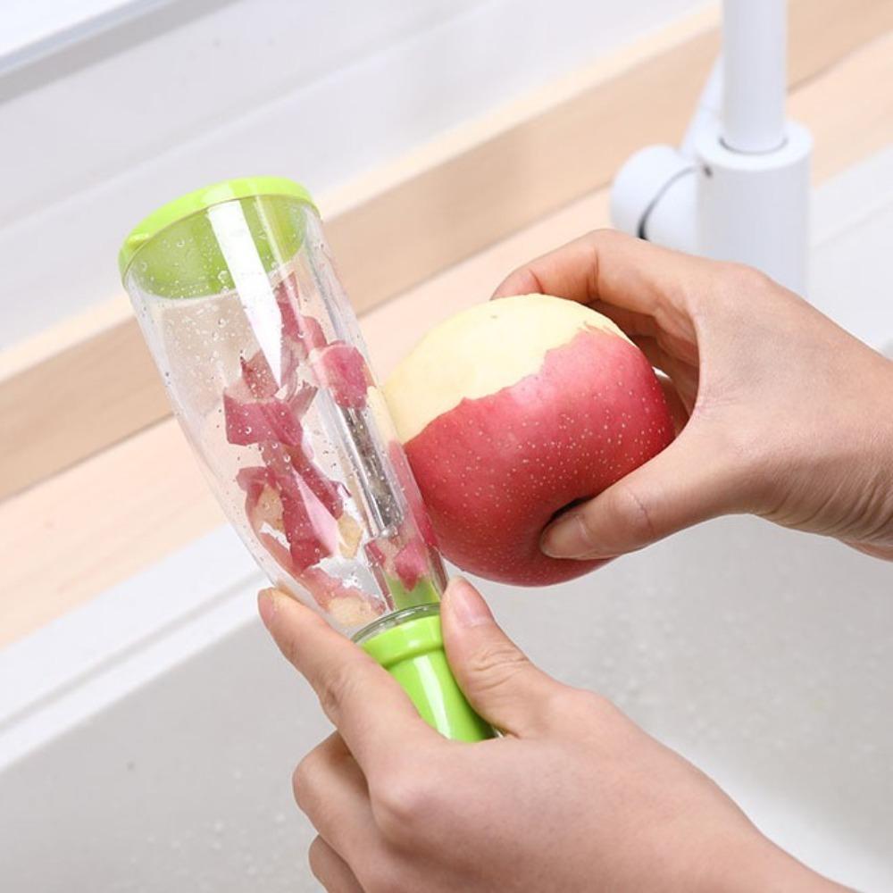 With Storage Box Peeling Knife Stainless Steel Knife Peeler Fruit Peeler Daily Cooking Preparation