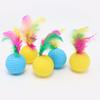 5Pcs Cat Toys Feather Toy Interactive Cat Scratching Ball Toy Playing Cats Pet Supplies