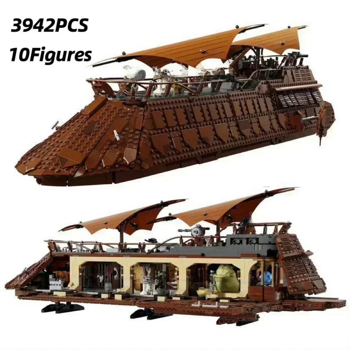 

2025 Новый Moc UCS Jabba s Sail Barge Building Block Классическая модель парусника Кирпичи Сборка Игрушки Дети Взрослые Рождественские подарки