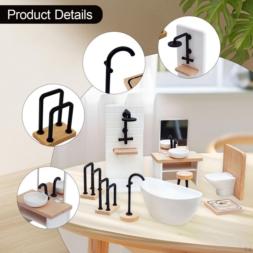 1/12 Dollhouse Bathing Area Set Ornaments and Accessories Collection