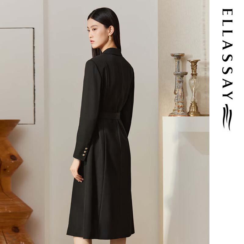 ELLASSAY Elegant Single-Breasted Long-Sleeve Midi Dress EWB363Y01800