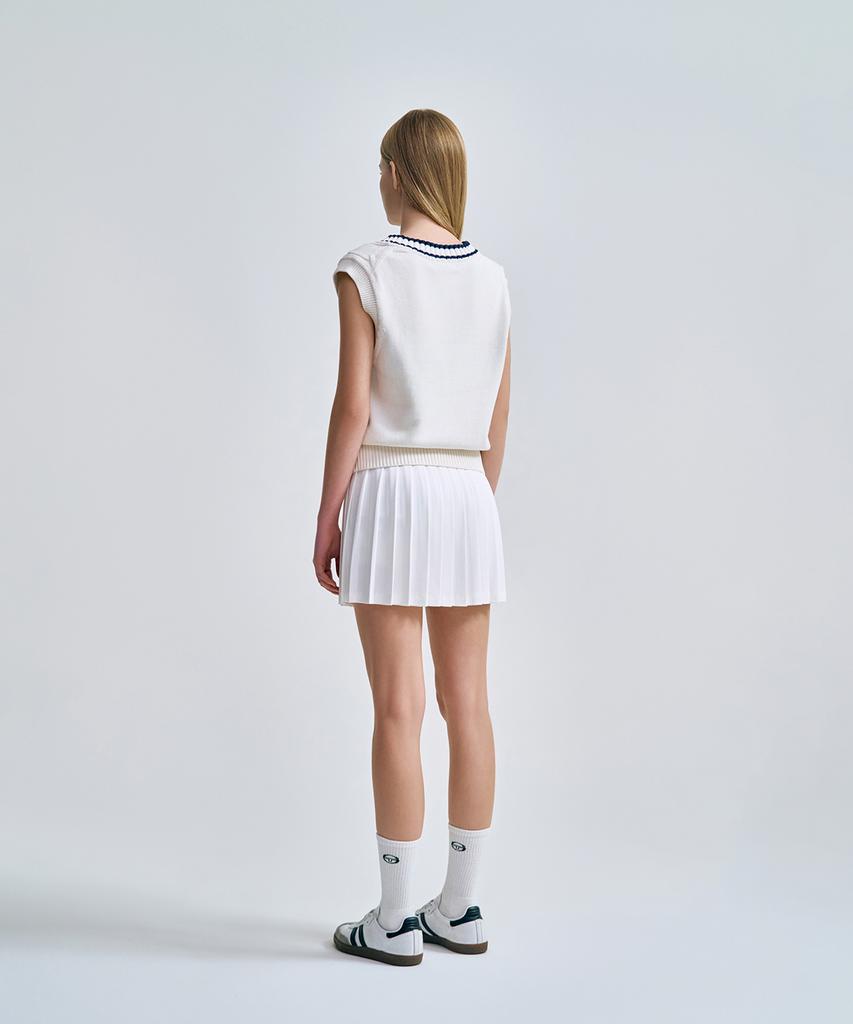 SERGIO TACCHINI W V-Neck Cable Knit Vest
