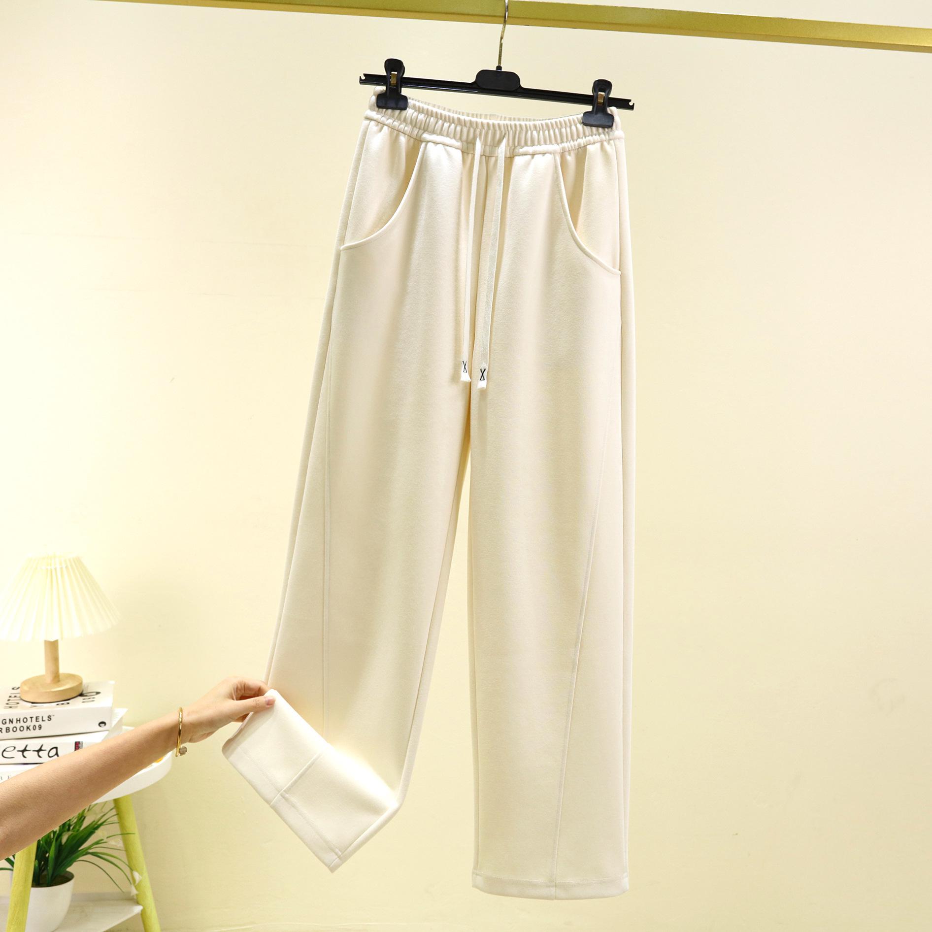 

Весенние хлопковые цветные брюки-бананы с высокой посадкой в стиле кэжуал - Большой размер, стройнящие, универсальные прямые брюки с карманами Medium (M)