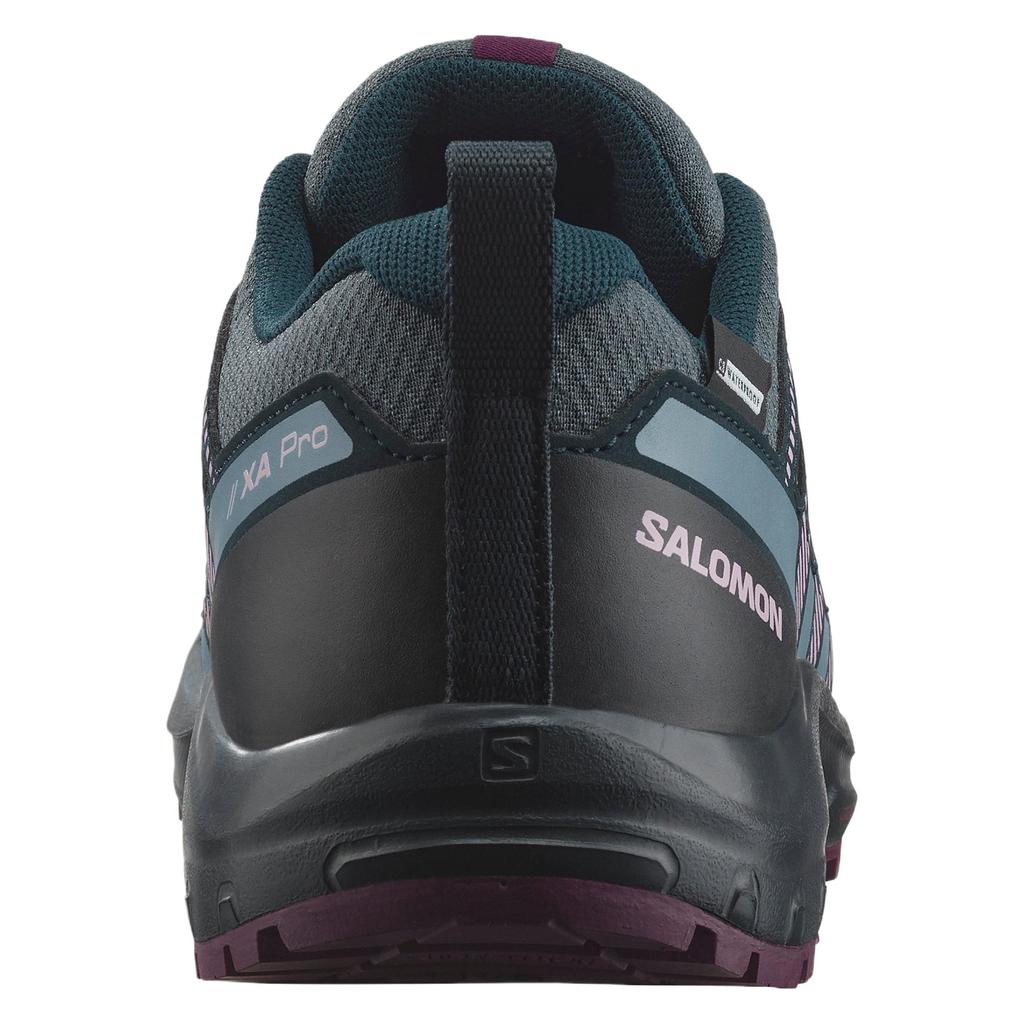 SALOMON Xa Pro V8 Comfortable Shock Absorbing Durable Waterproof Breathable Low Top Running Shoes Kids Running Shoes Green Gray 475681