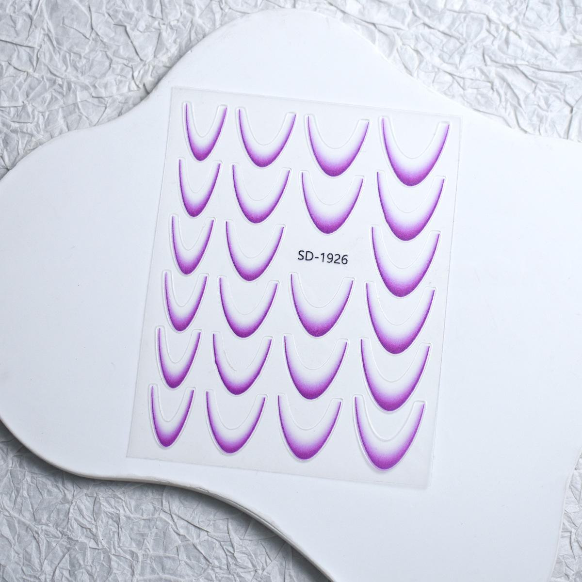 

Наклейки для дизайна ногтей с градиентом и французским рисунком — наклейки с полумесяцем и линией улыбки для классического французского дизайна