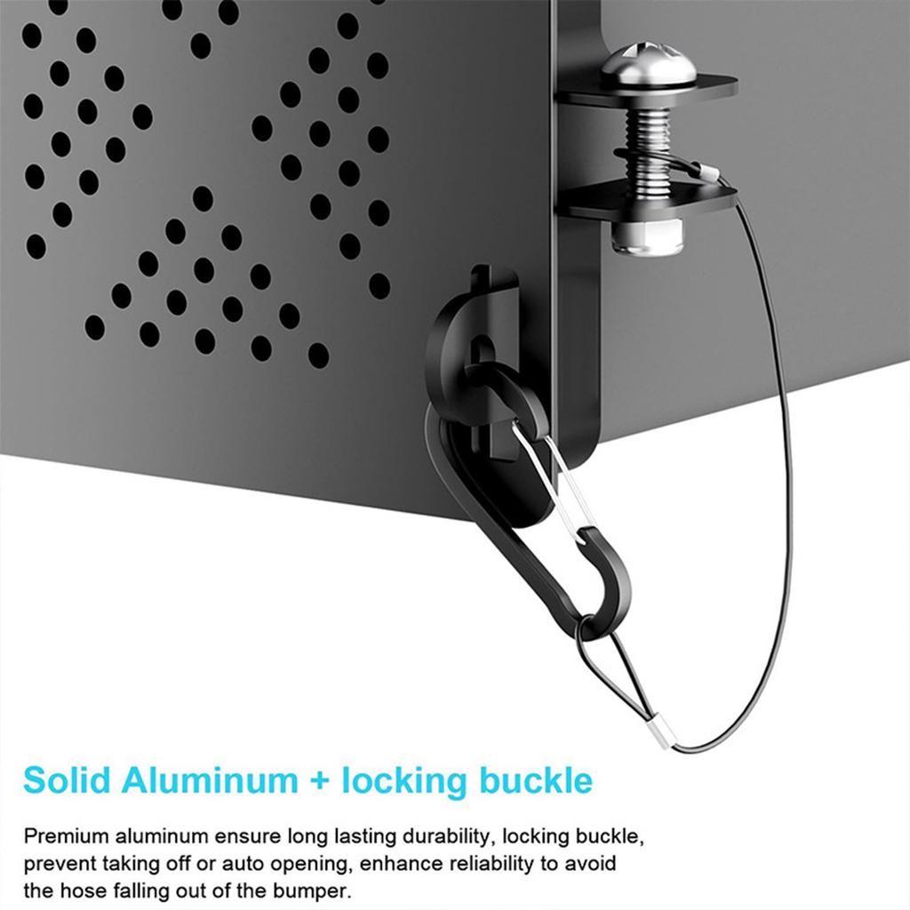 Aluminum RV Bumper End Cap For 4x4 Inch Square Bumper Plug With Vent Holes, Simplified Camper Sewer Hose Storage Protective Cover With Hinged Door