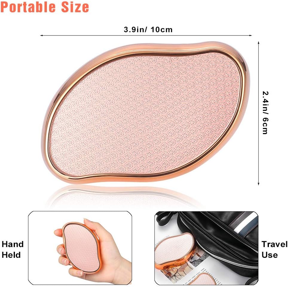 Glass Foot File Callus Remover, Crystal Pedicure Foot Scrubber for Travel Use, Portable Handheld Sized Foot Scraper for Cracked Heel - Shinning Golden