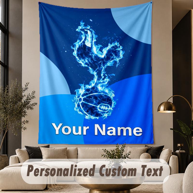 Custom Text Tapestry Tottenham Hotspur FC Print Wall Tapestry Indoor Living Room Wall Decor