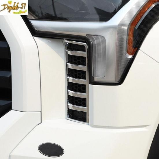 Chrome Front Fog Light Cover Trim Accessories Fits For Toyota Tundra