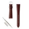 BAMBI Watch Band Crocodile-Embossed Leather 8mm-20mm Brown BKE021CS-S 20mm Silver Buckle