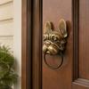 Decorative Animal Door Knocker with Raised Head and Lifting Handle for Wood, Metal, Garden, Entry, and Shop Entrances