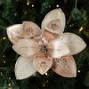 Glitter Artificial Poinsettia Flower 15CM Simulation Flowers New Sequins Flower  Home Decoration