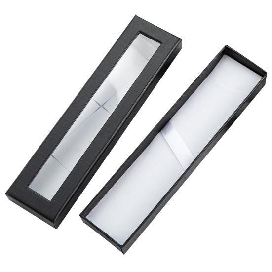 Exquisites Federmäppchen-Futterdesign Papier Sichtbares Transparentes Fenster Stifte Geschenke Etui für Täglich