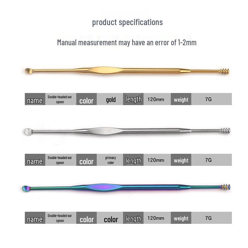 Double-Ended Stainless Steel Earwax Removal and Cleaning Tool for Adults