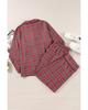 Azura Exchange Red Plaid Printed Shirt and Pants Plus Size Lounge Set