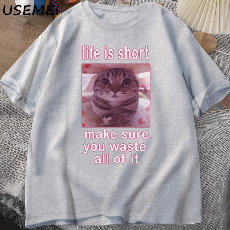 Funny Cat Meme Graphic Tees Cats Dank Memes T Shirt Funny Silly Cats T-shirt Men Women Casual Short Sleeve Tees Printed Tshirt