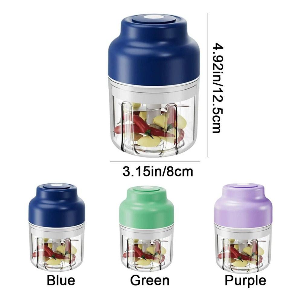 Plastic Electric Garlic Puree Machine 320ml Meat Mincer Portable Food Processor  Food Preparation