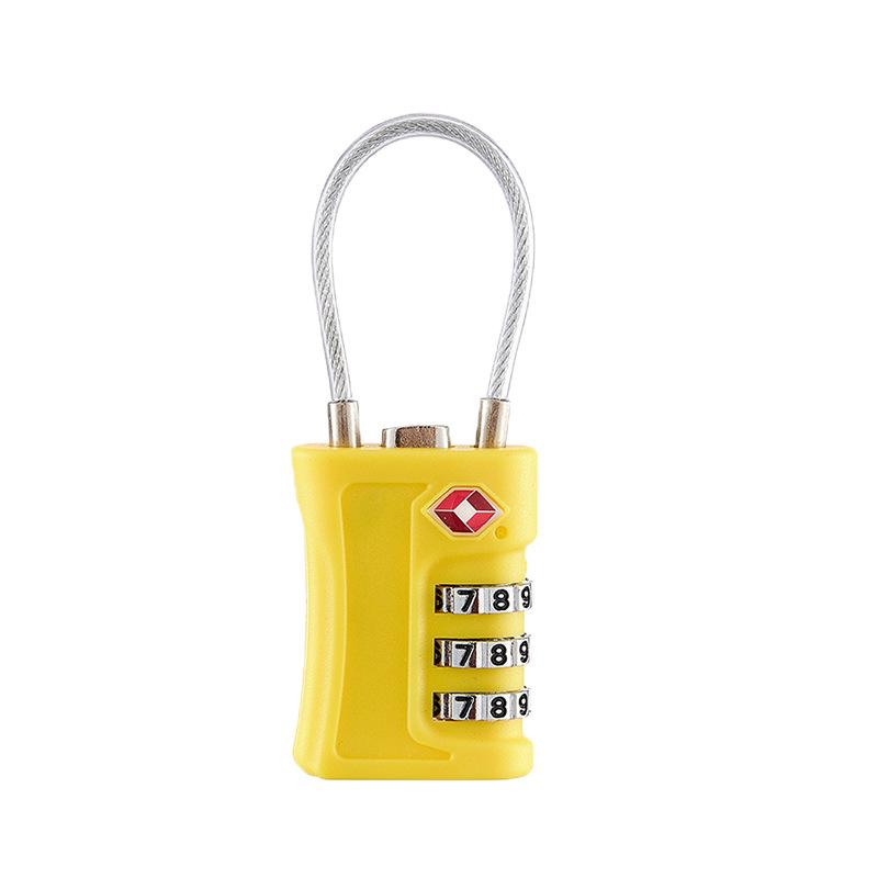 TSA Customs Colorful Code Lock for Travel Luggage Password Changeable Lock Contrast Color Design Padlock Cabinet Locker