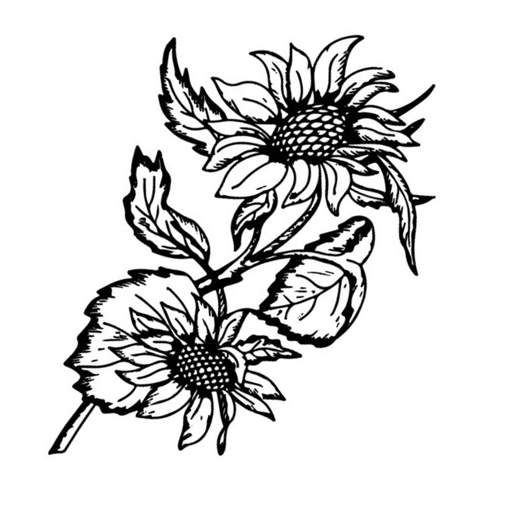 

Набор штампов Прозрачный для изготовления открыток Подсолнух Штамповочная печать Изысканный силиконовый штамп Запись Мастерство Прозрачные штамперы