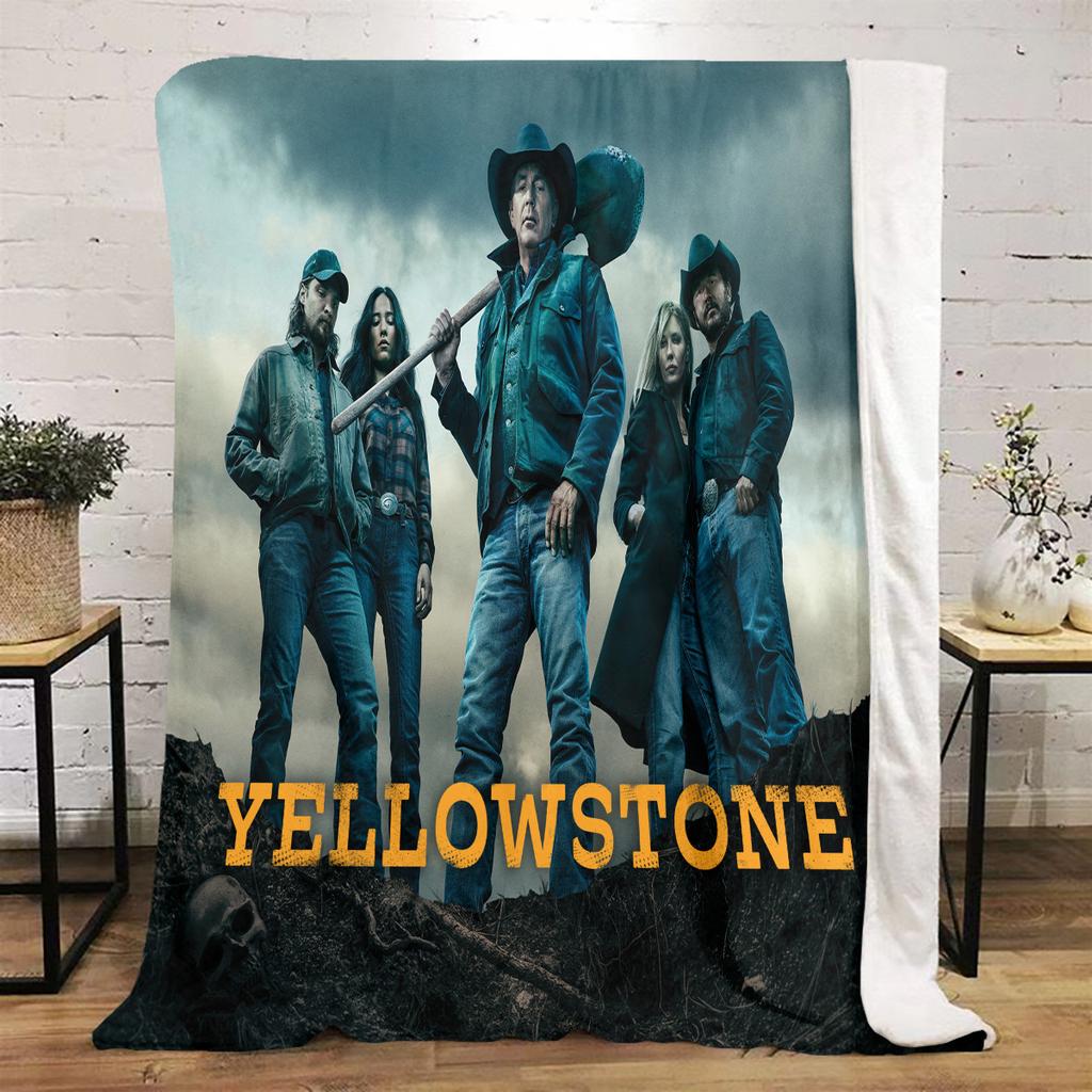 Yellowstone: Western Conflict Plüschdecke Weich Bequem Ganzjahresdecke Sofa Büro Nickerchen Decke Outdoor Reise Überwurf Perfektes Geschenk