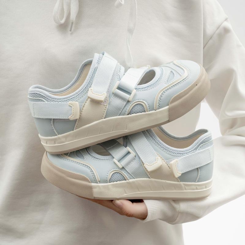 

Модная повседневная женская обувь Удобная и универсальная Тонкая белая обувь На плоской подошве Спортивная обувь Дышащие сандалии на мягкой подошве 35