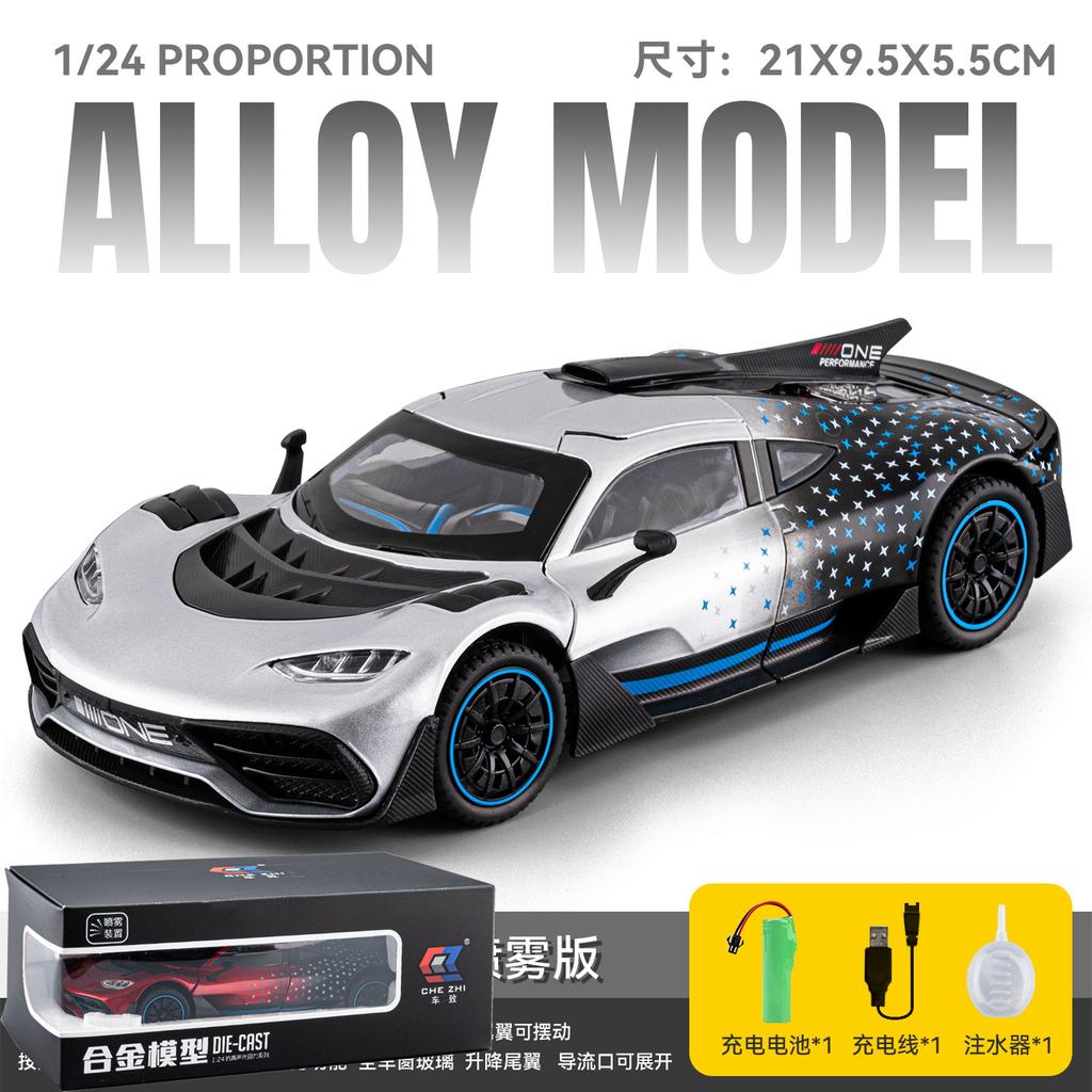 Spray 1:24 Mercedes Benz AMG ONE Hypercar Alloy Diecast Model Car Simulation Ornaments Toys Collection Hobbies Gifts With Friend