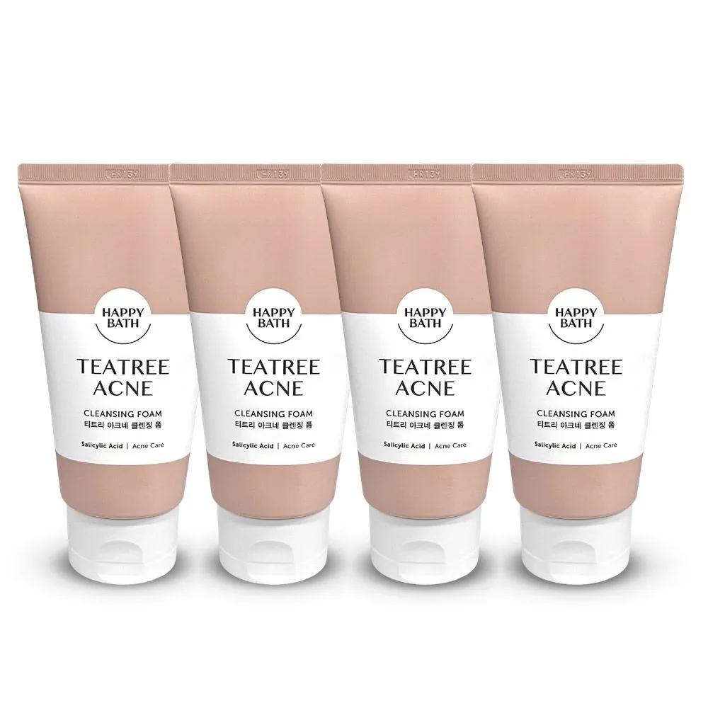 HAPPY BATH Tea Tree Acne Trouble Cleansing Foam 150g (4 packs)