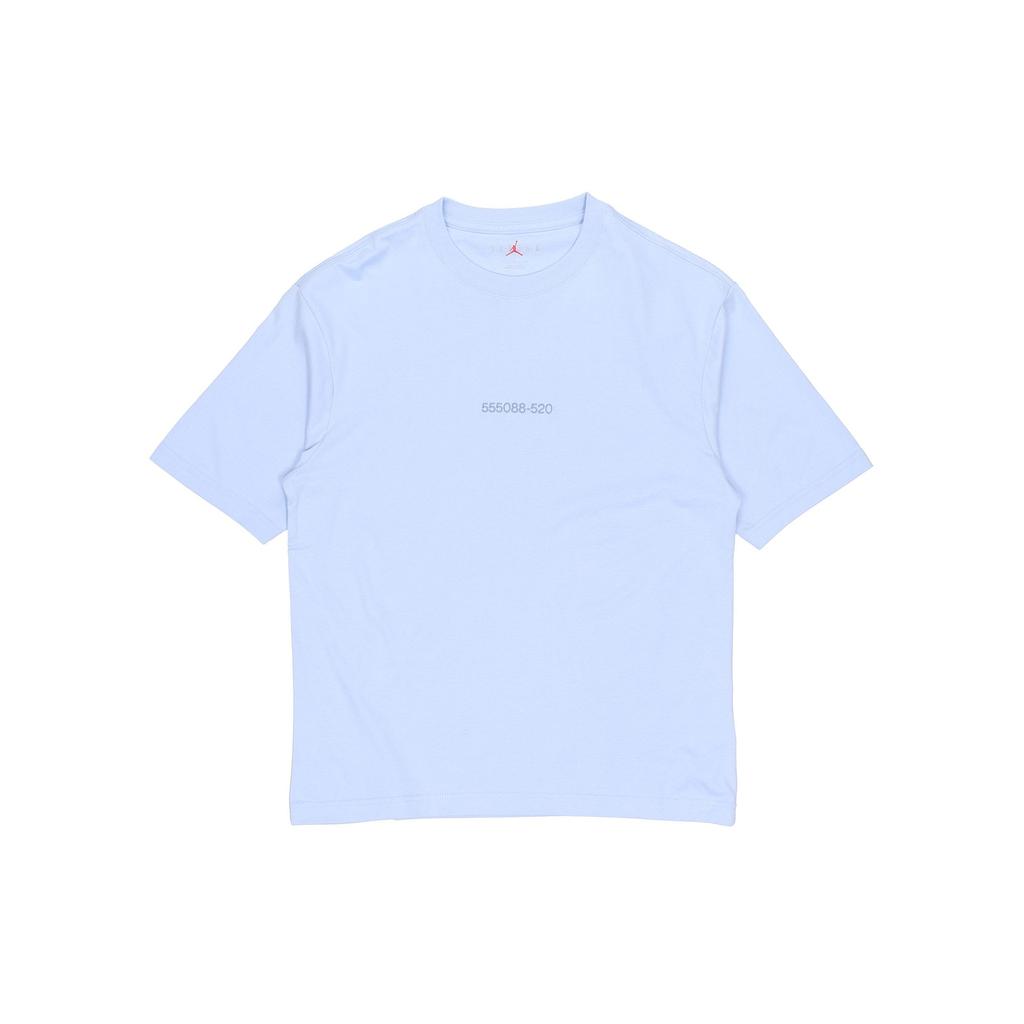 Jordan T Shirts Men's Blue Crew Neck Moderate DR9621-468