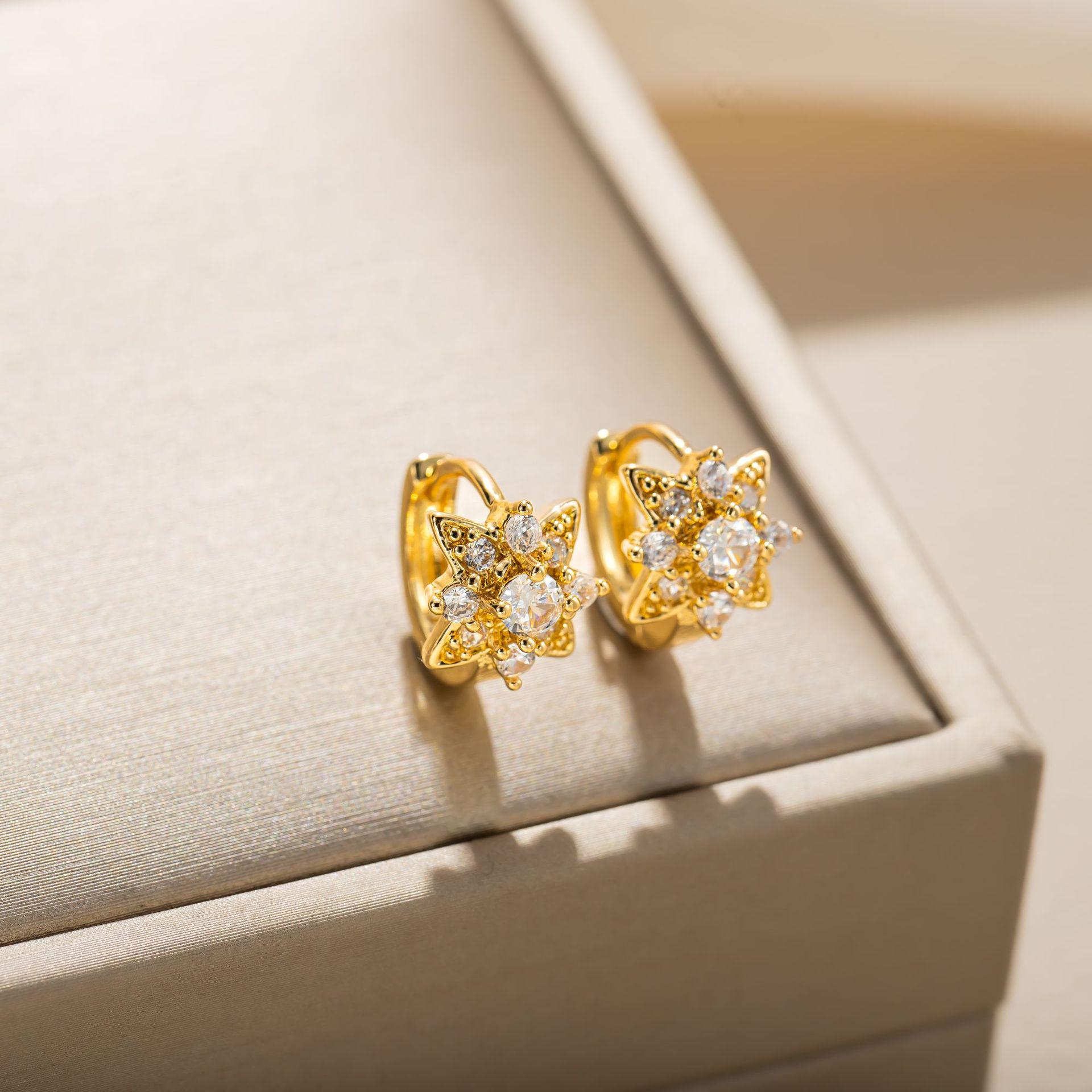 Korean Zirconia Cross Ear Cuff: Elegant, Versatile, and Fashion-Forward Earrings