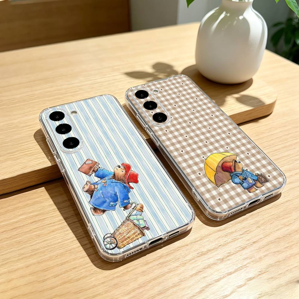 Cute P-Paddington Bear Phone Case For Samsung Galaxy A91,80,73,72 ,71,53,52,32 ,31,22,21s,20,Transparent Case