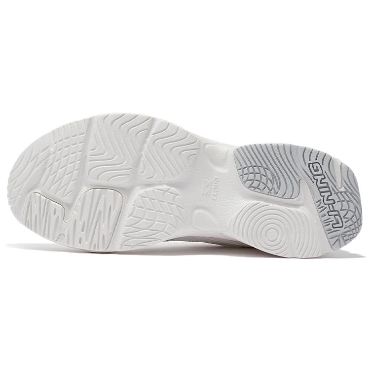 Li Ning Running Collection Cushioning Slip Resistant Abrasion Resistant Low top Running Shoes Women's White ARLS008-3