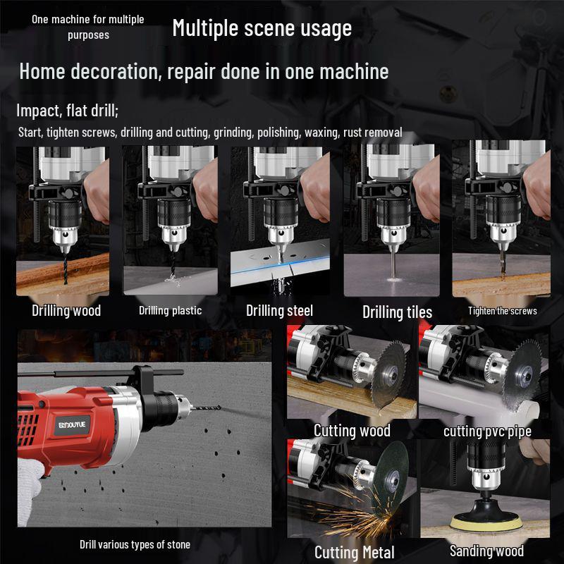 High-Power Variable Speed Impact Drill & Rotary Hammer Electric Screwdriver