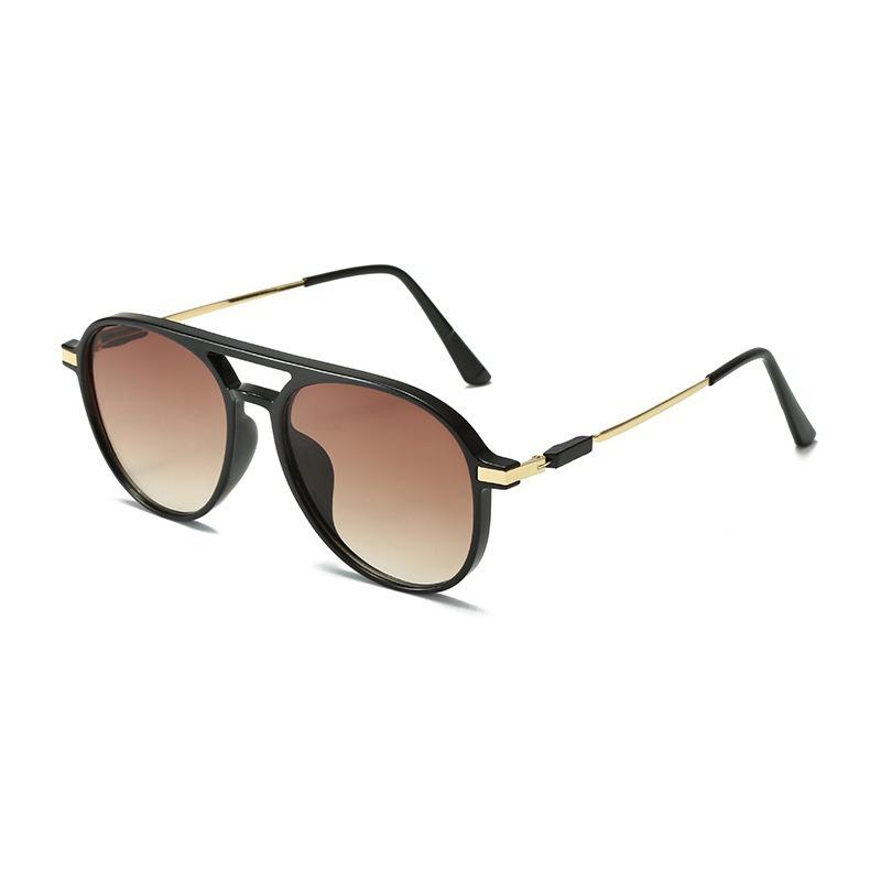 New Arrival Round Sunglasses Metal Frame Gradient Lens for Women Men Traveling Pilot Sun Glasses
